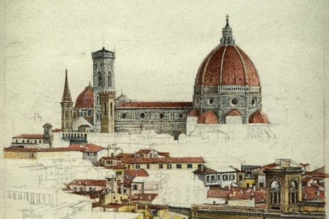 drawing of the Florence cathedral
