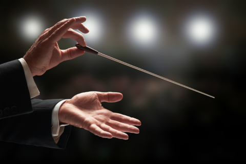 hands of a conductor