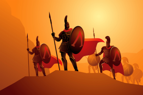 illustration of ancient warriors