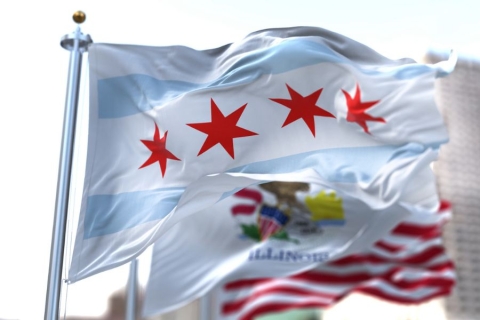 chicago flag waving